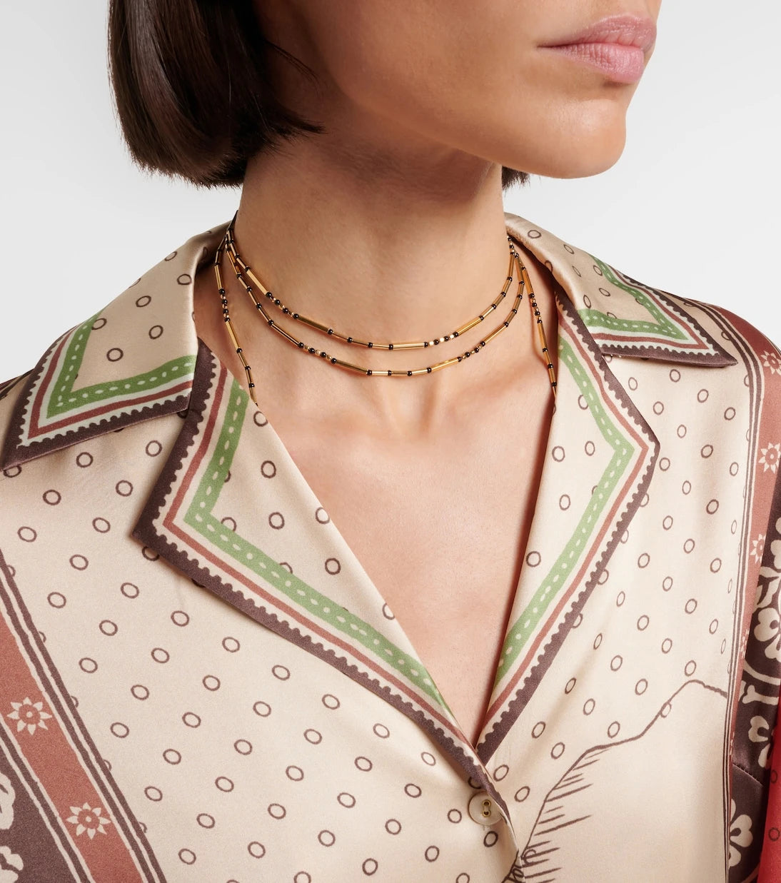 Alémais - Alberta printed silk satin shirt