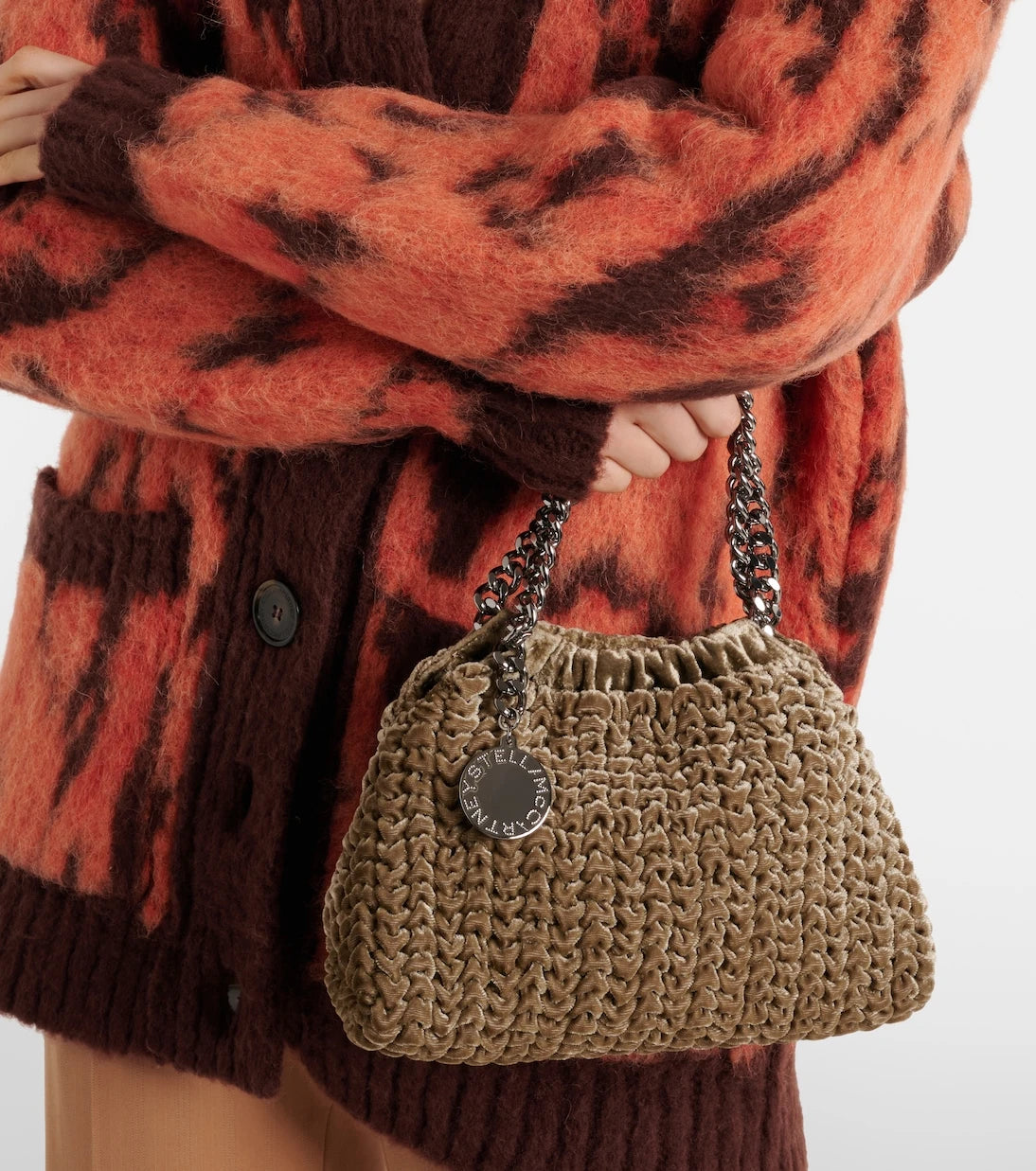Stella McCartney - Falabella Small velvet tote bag