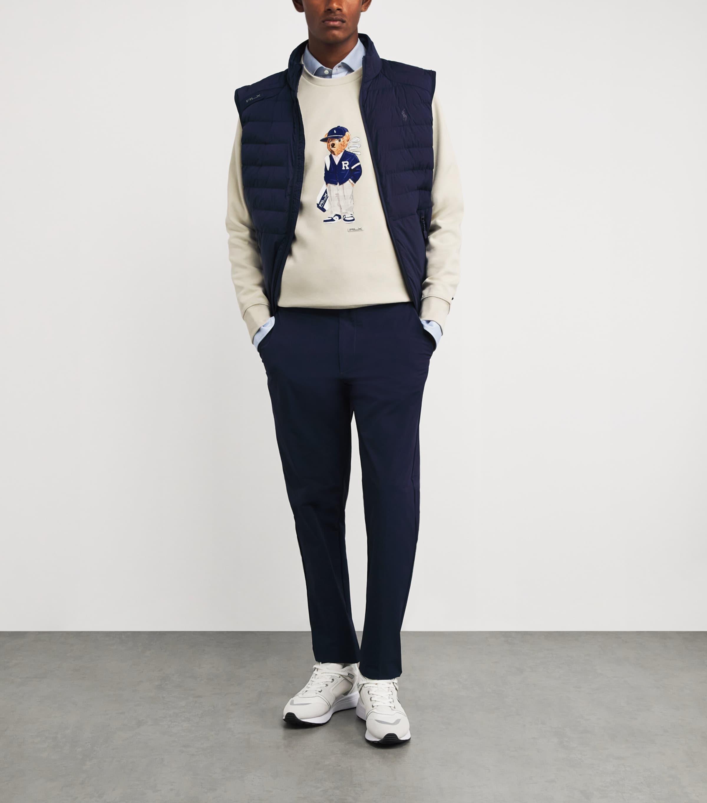 Cotton-Blend Performance Polo Bear Sweatshirt