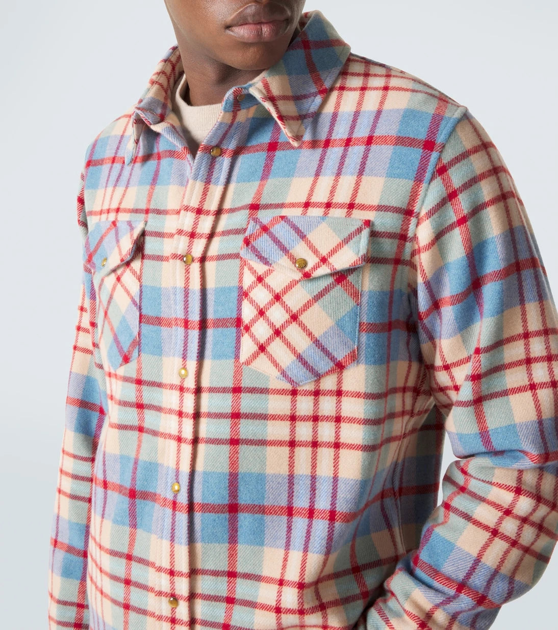 God's True Cashmere - Al's Run plaid cashmere shirt