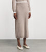 Sandro Paris Wool-Cashmere Midi Skirt