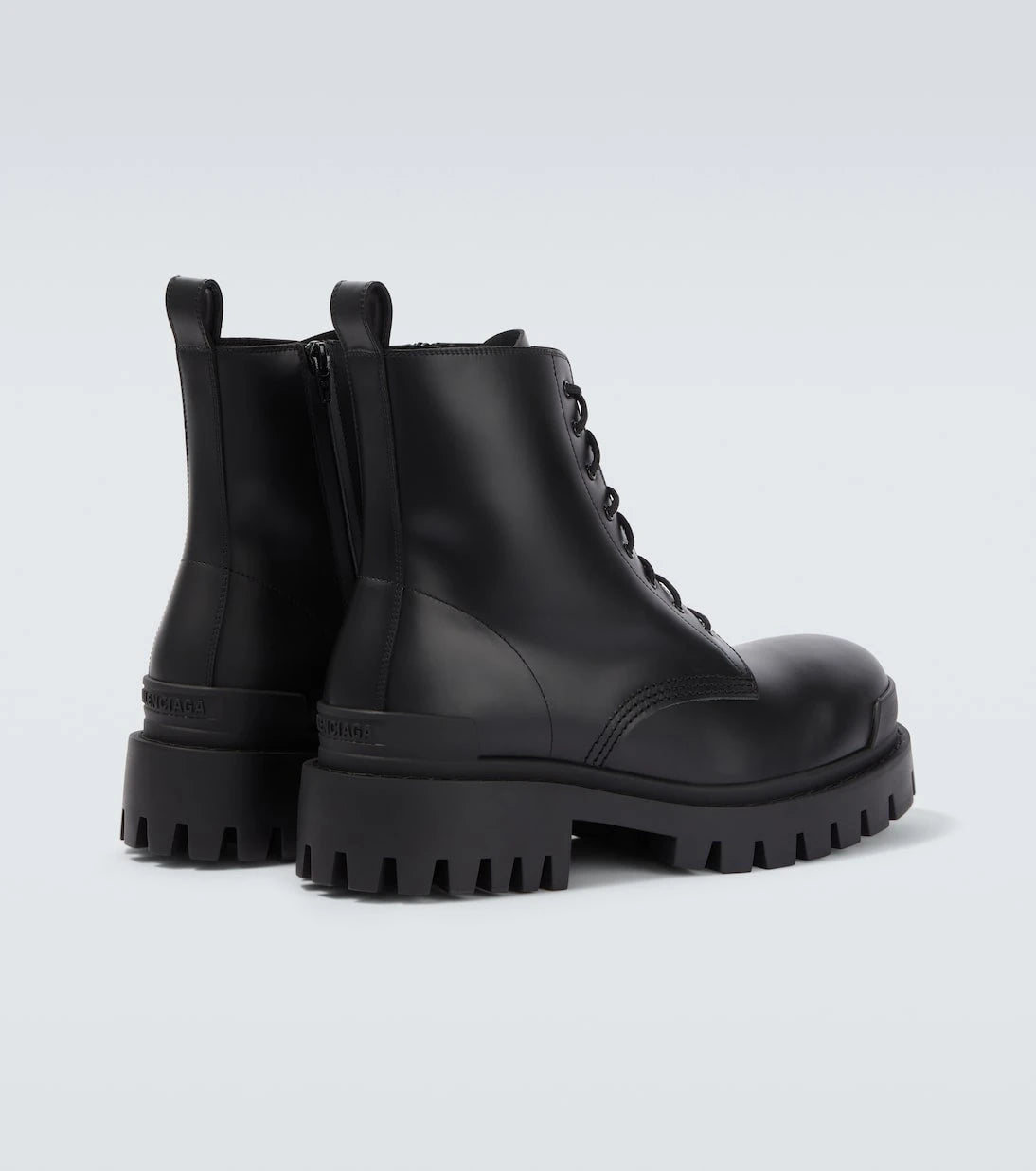 Balenciaga - Combat Strike leather combat boots