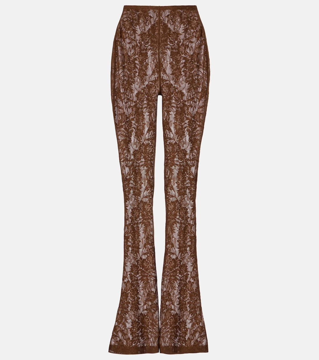 Norma Kamali - High-rise lace flared pants