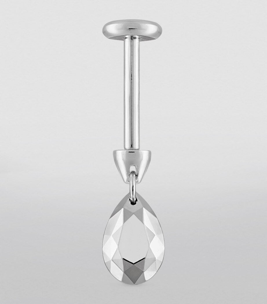 Maria Tash Faceted Pear Charm Single Threaded Stud (5.5mm)