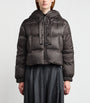 Max Mara Grey Water-Repellent Down Cropped Puffer Jacket
