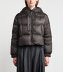 Max Mara Grey Water-Repellent Down Cropped Puffer Jacket