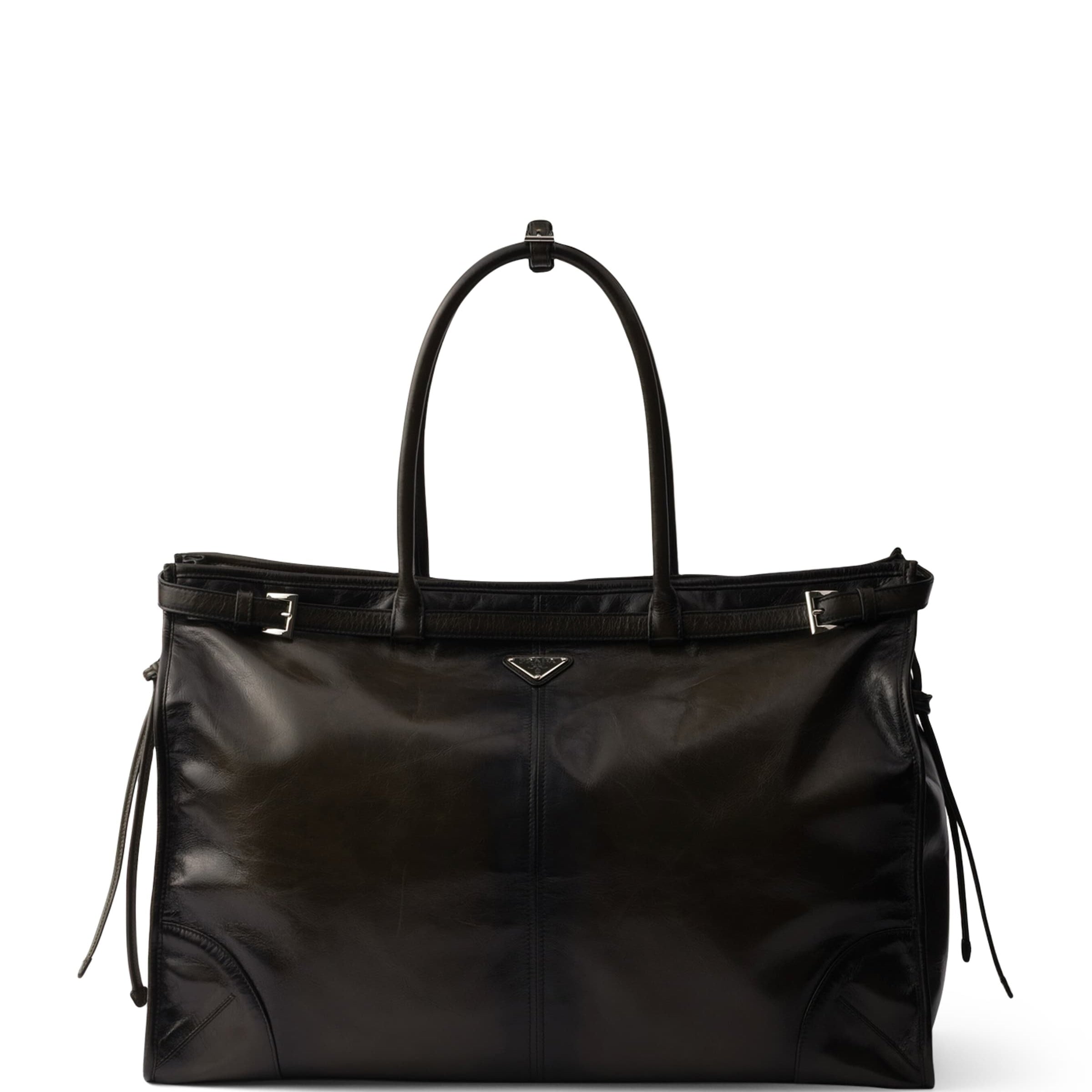 Prada Antiqued Leather Bonnie Tote Bag