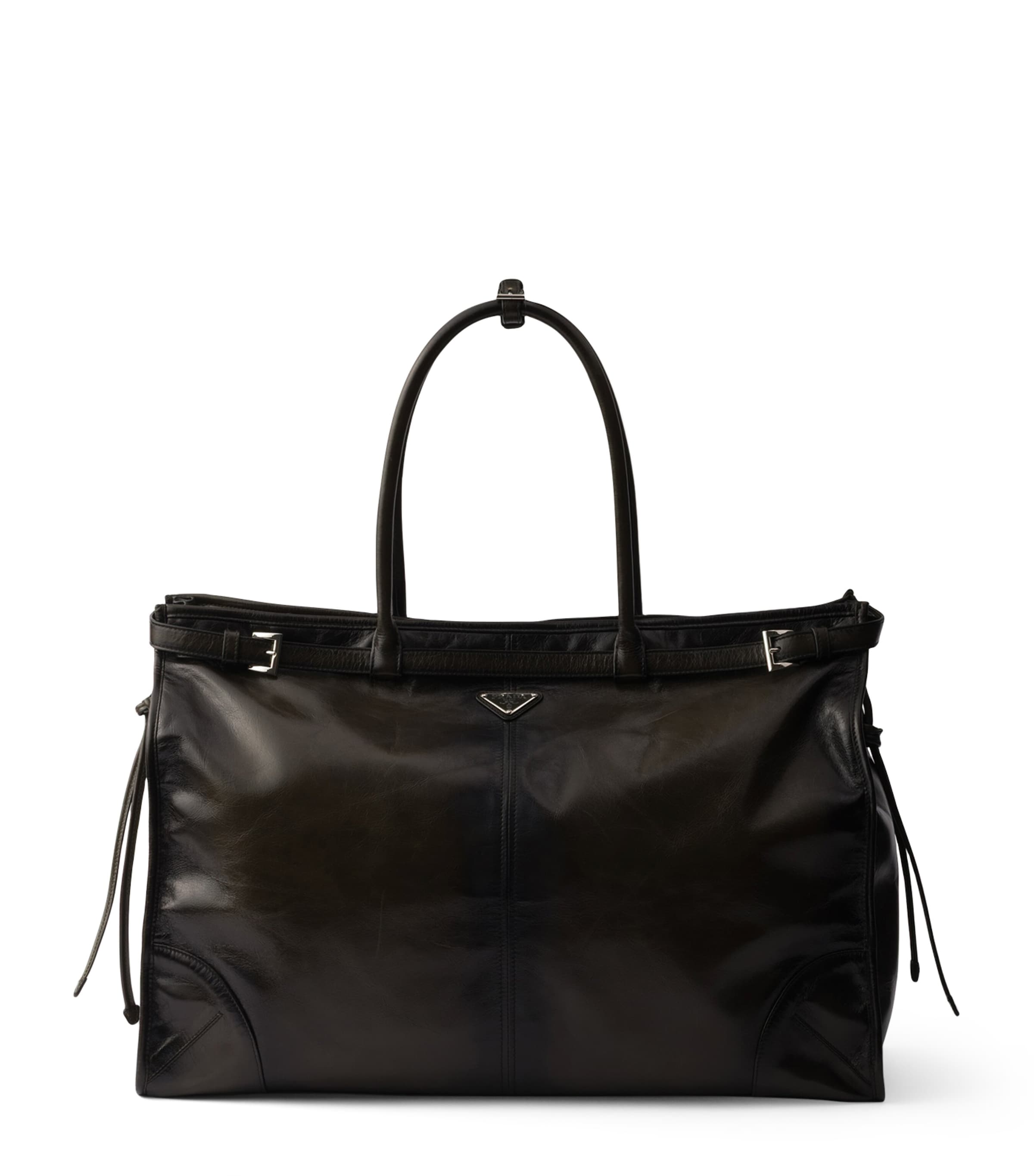 Prada Antiqued Leather Bonnie Tote Bag