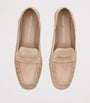 Stuart Weitzman Beige Suede Brooks Loafers
