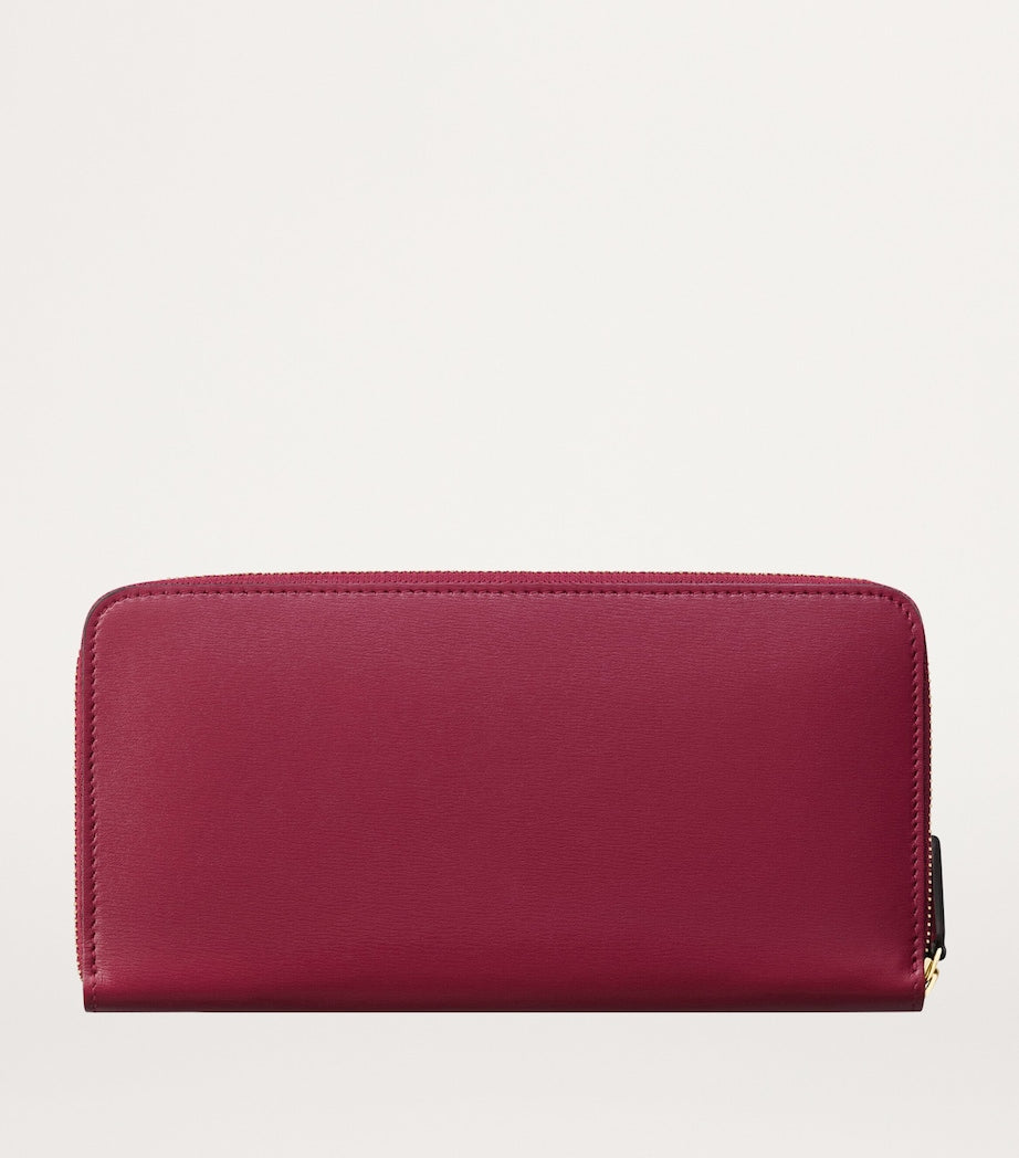 Red Calfskin Panthère de Cartier Wallet