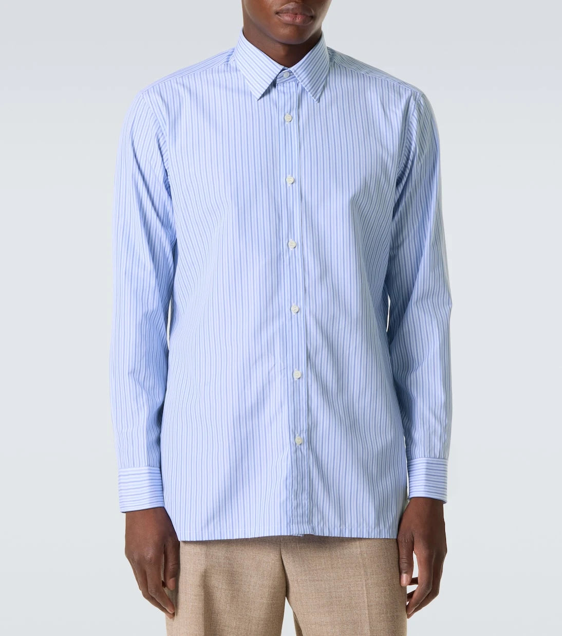 Charvet - Striped cotton poplin shirt
