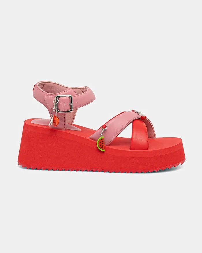 Koi Footwear kadın platform sandaletleri Orchard Flatform Charm Sandals