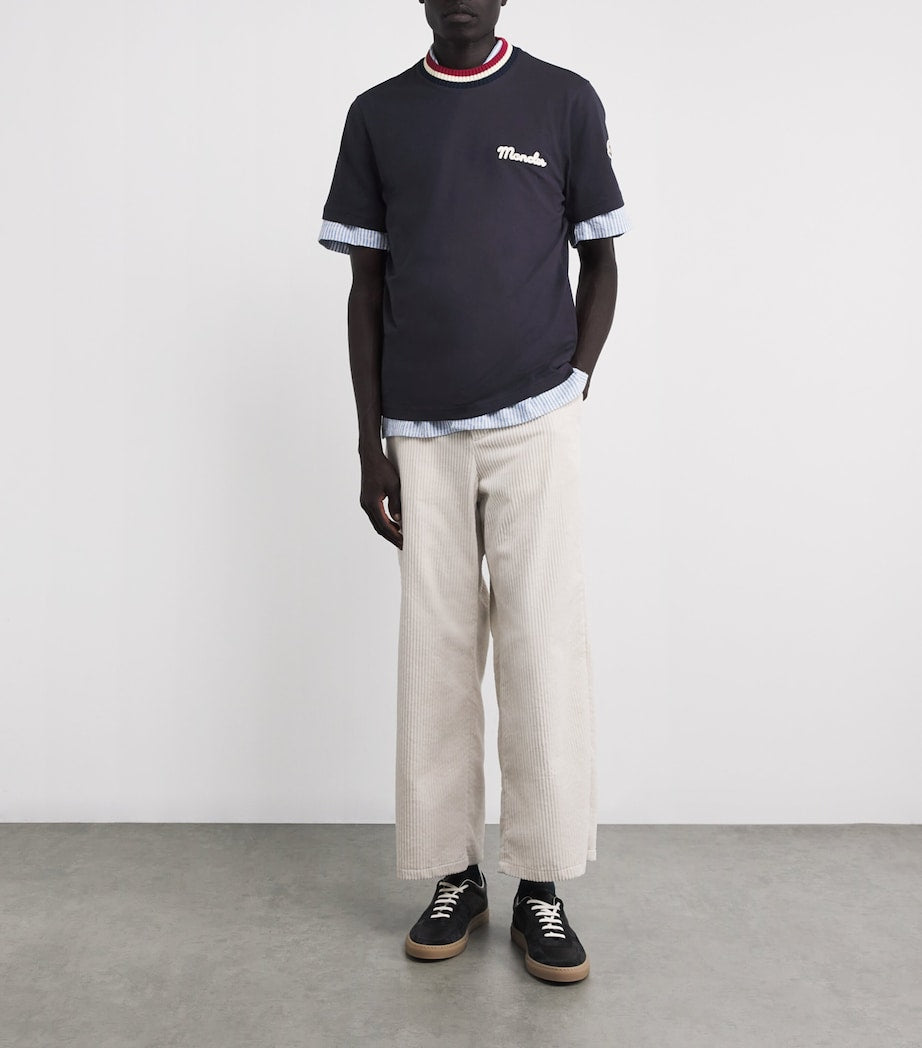 Cotton Logo Embroidered T-Shirt