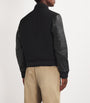 Polo Ralph Lauren Black Wool-Blend Appliqué Bomber Jacket
