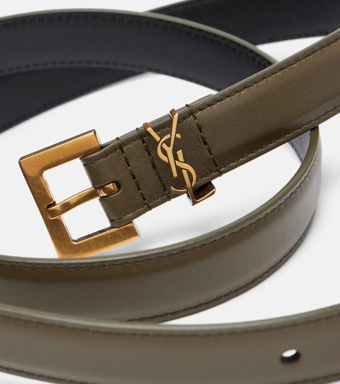 Saint Laurent - Cassandre leather belt