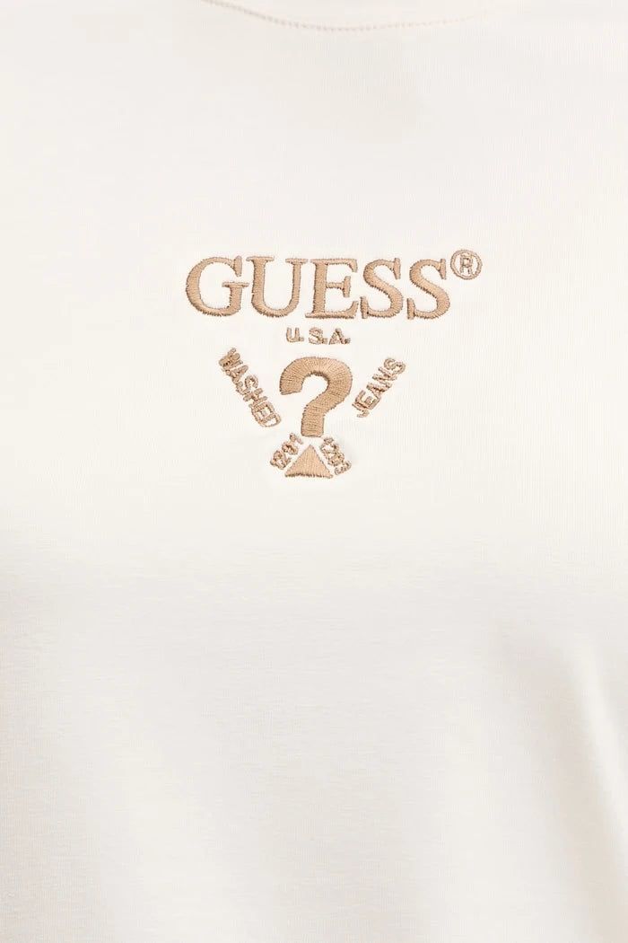 Guess pamuk ve elastan karışımlı kadın tişört COLETTE