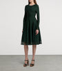 Sheer Edge Midi Dress DARK RACING GREEN