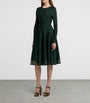 Ralph Lauren Collection Green Sheer Edge Midi Dress