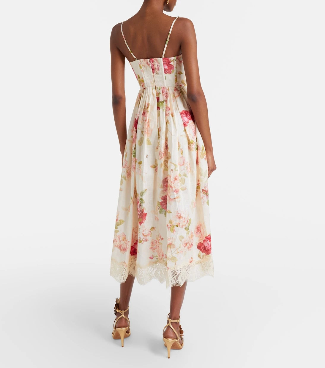 Zimmermann - Roselight floral linen midi dress