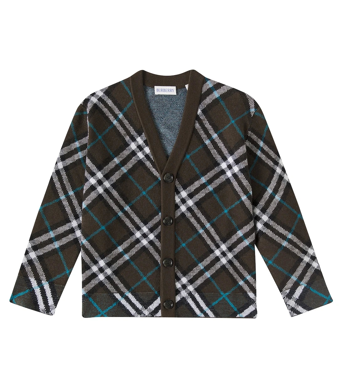 Burberry Kids - Checked wool cardigan