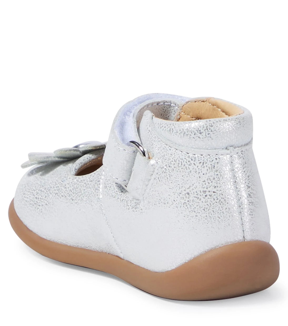 Pom d'Api - Baby Stand-Up Daisy metallic leather booties
