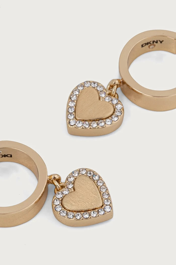 DKNY kadın metal zirkon küpeler