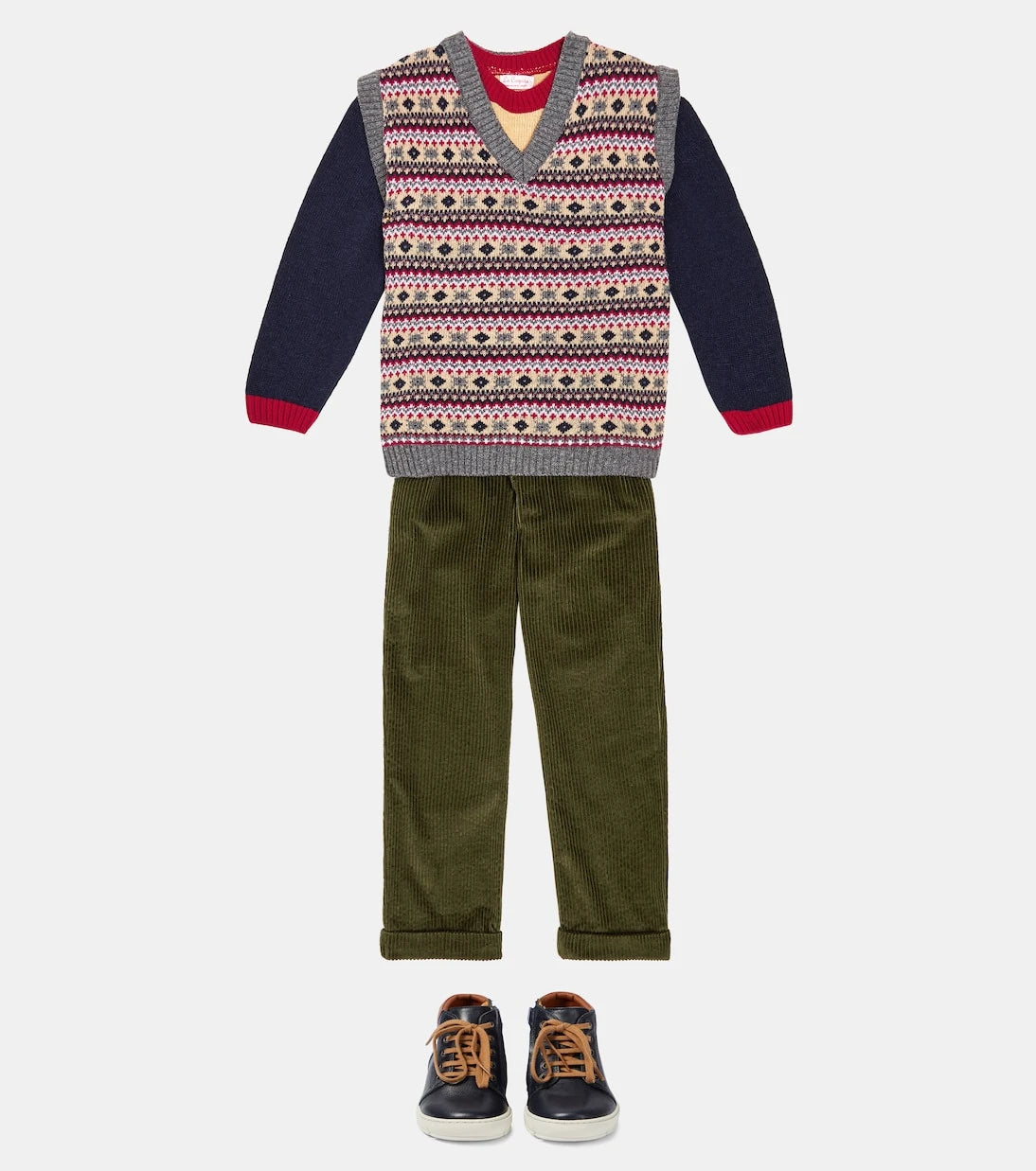 La Coqueta - Cacia Fair Isle wool-blend sweater vest