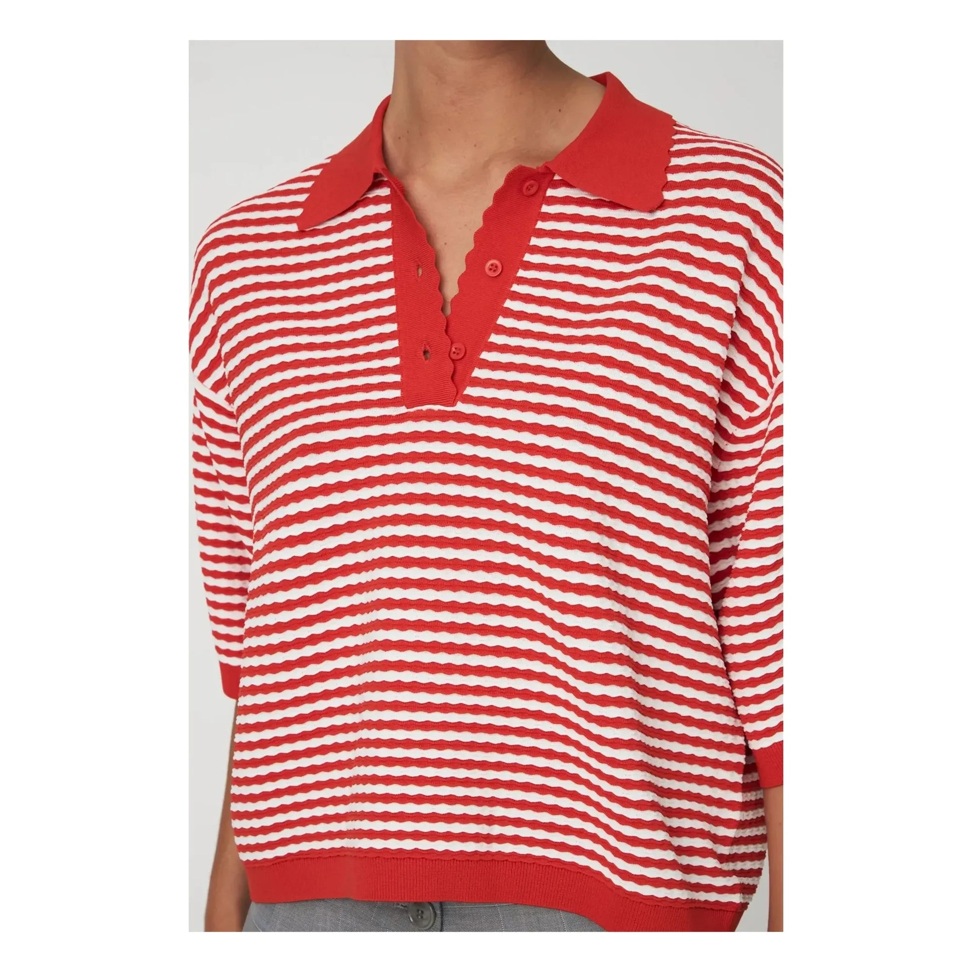 Stella Nova - Polo Stripes | Red