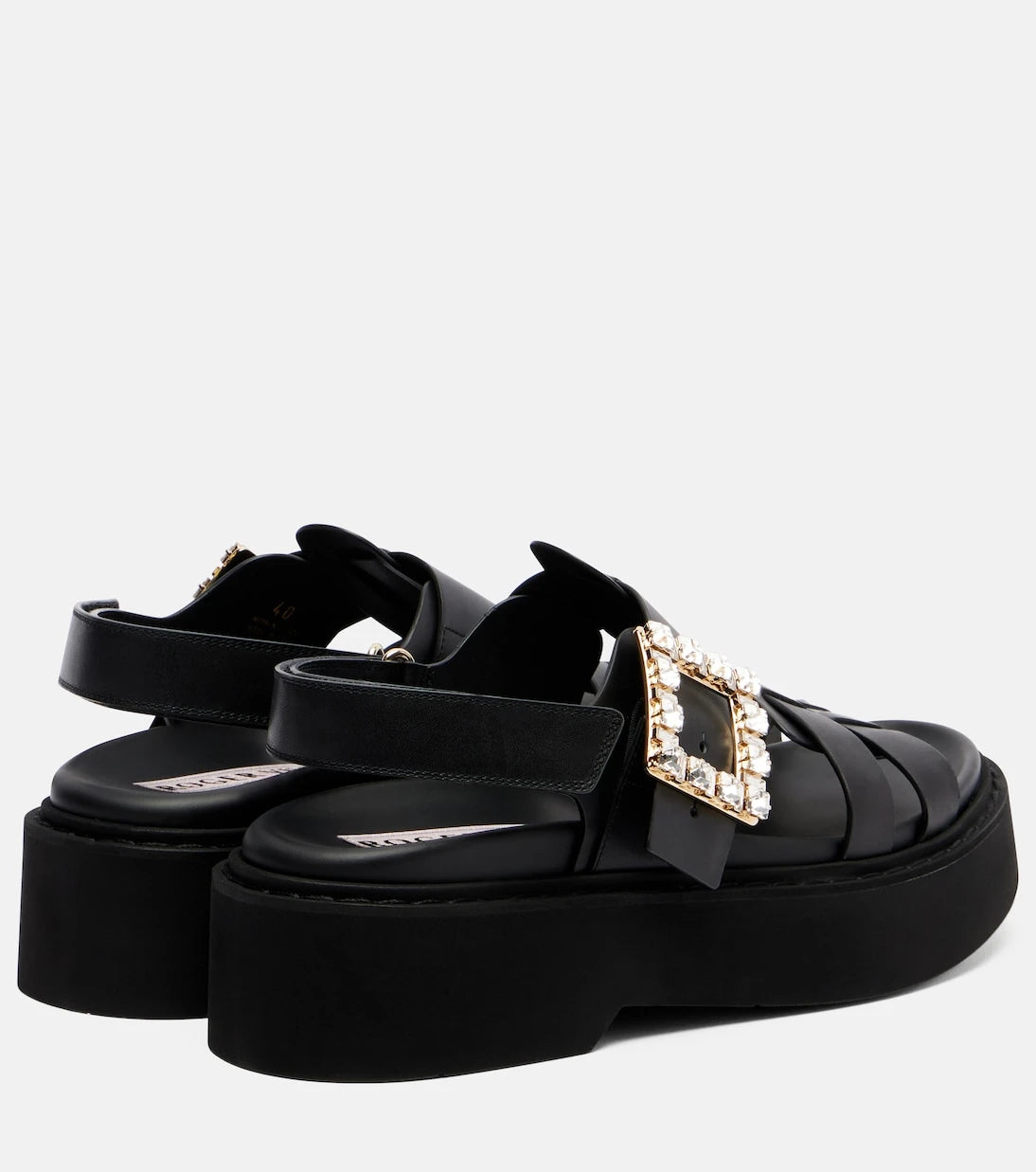 Roger Vivier - Viv' Rangers leather platform sandals
