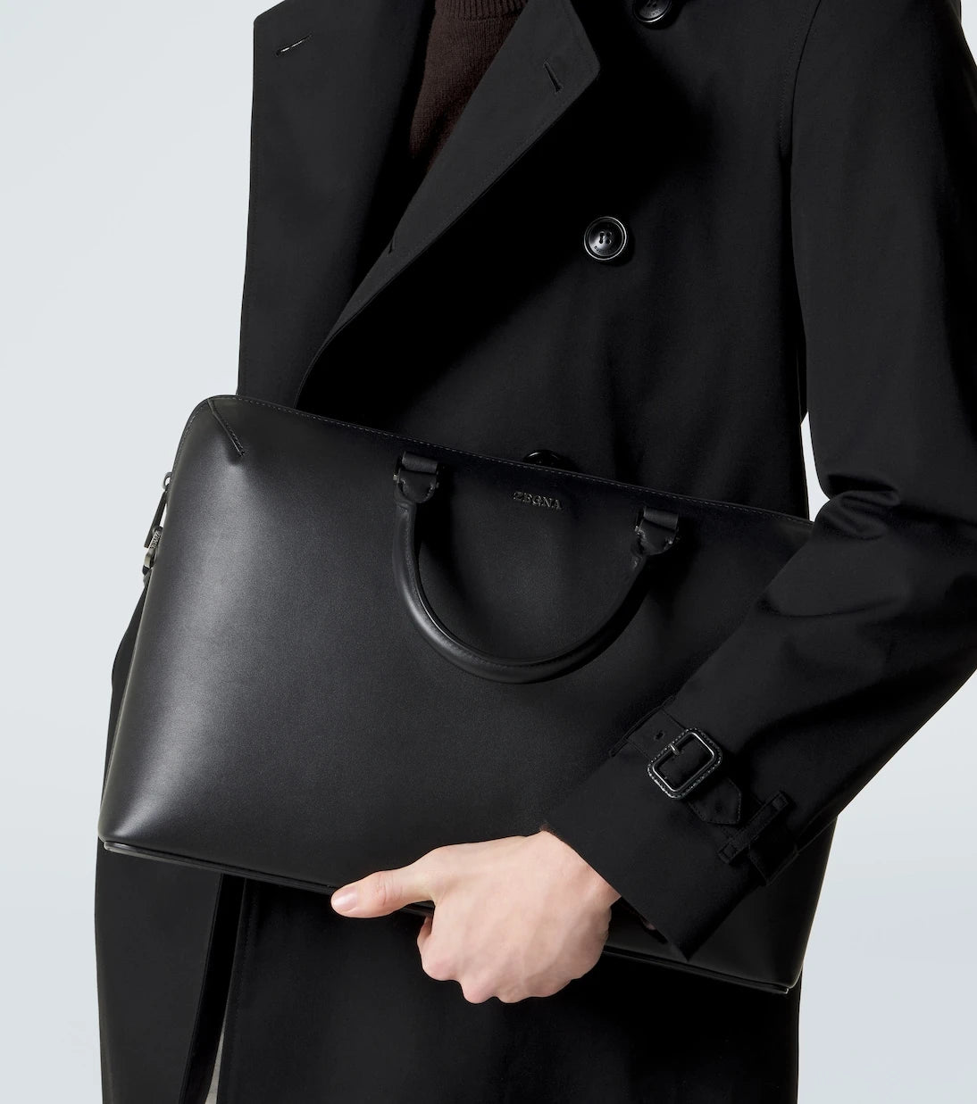 Zegna - Leather briefcase