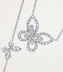 White Gold and Diamond Multi Butterfly Necklace