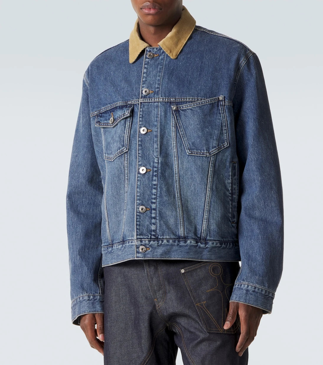 JW Anderson - Corduroy-trimmed denim jacket
