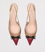 Valentino Garavani Beige Leather Bepointy Slingback Heels 45