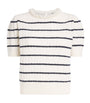 Beige Wool-Cashmere Stripe Sweater