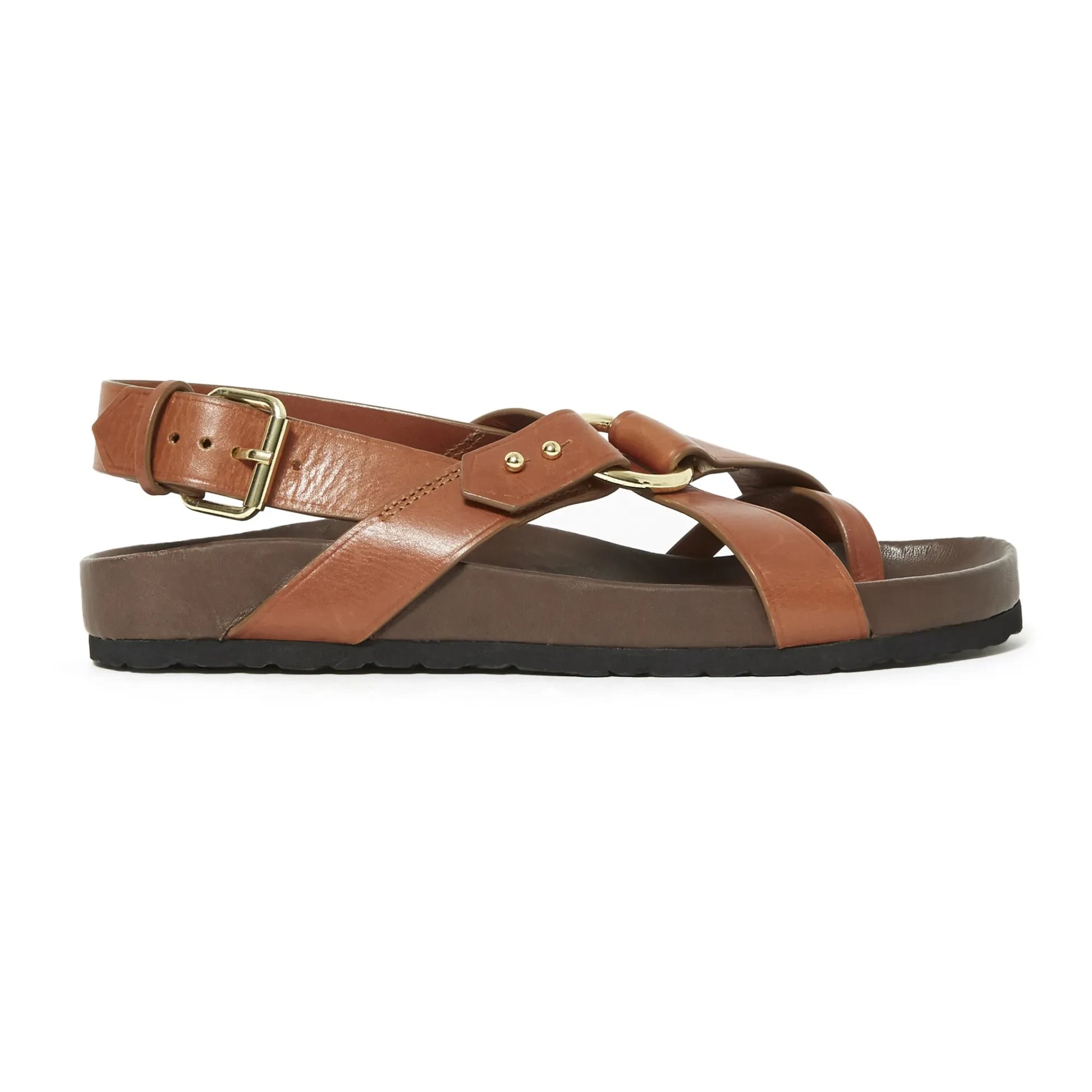 Soeur - Mexico Leather Sandals  | Cognac
