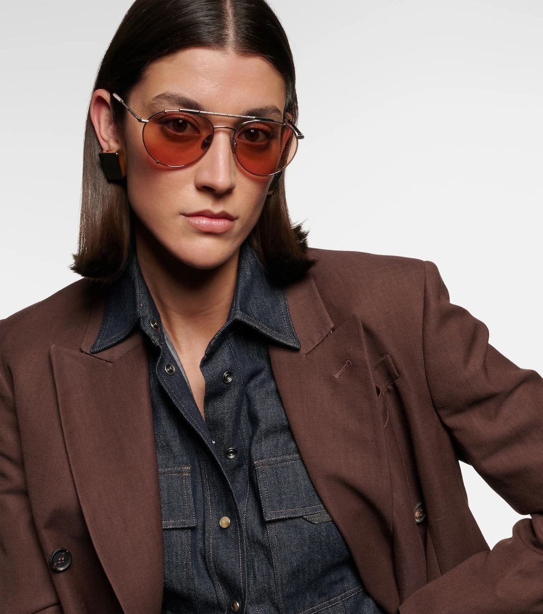 Brunello Cucinelli - Timeless Reflection aviator sunglasses