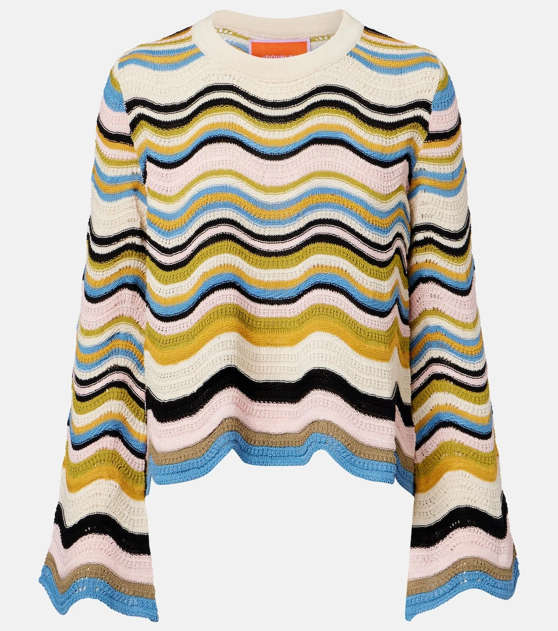 La DoubleJ - Chevron crochet cotton sweater