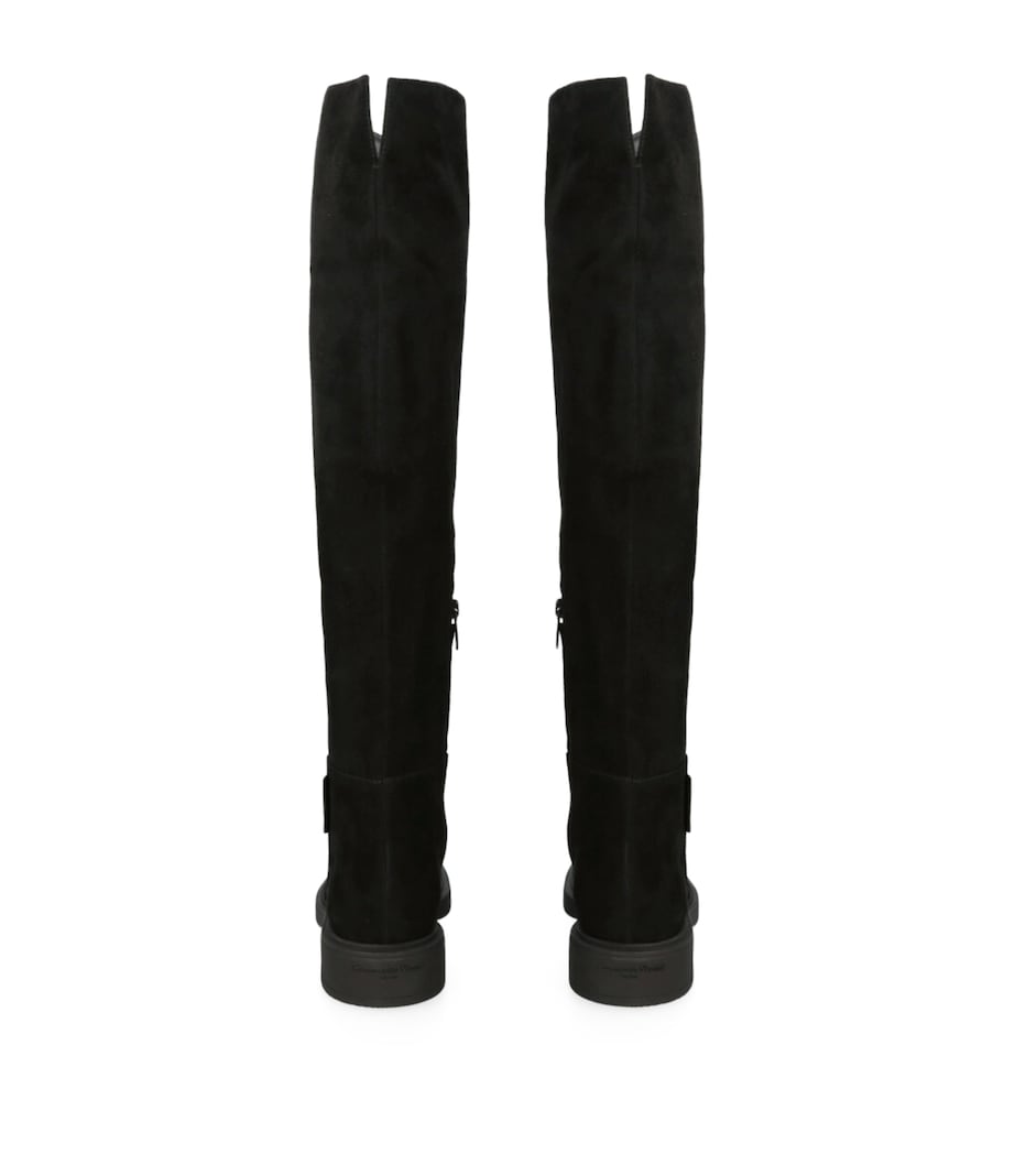 Black Suede Lexington Knee-High Boots