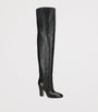 Black Leather Lavinia Knee-High Boots 100