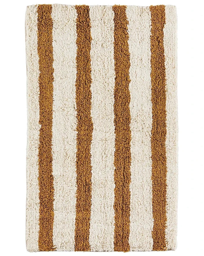Madam Stoltz Çizgili Tufted Banyo Paspası 50 x 80 cm