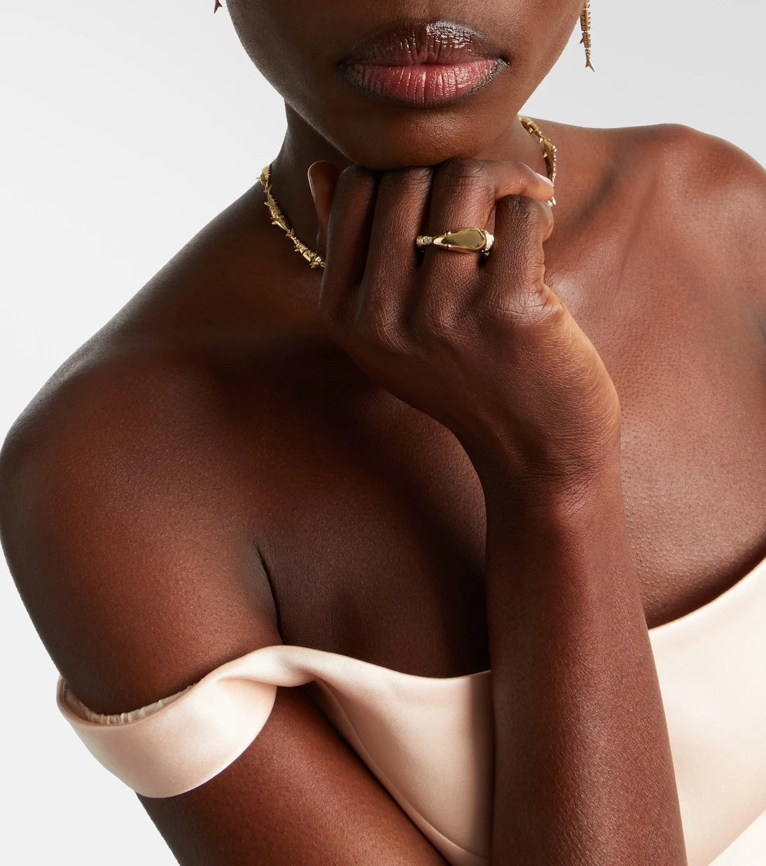 Yvonne Léon - Écrevisse 9kt gold ring with diamonds