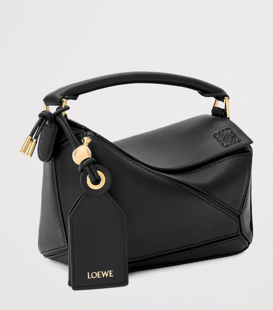 LOEWE Black x Paula's Ibiza Mini Lambskin Puzzle Top-Handle Bag