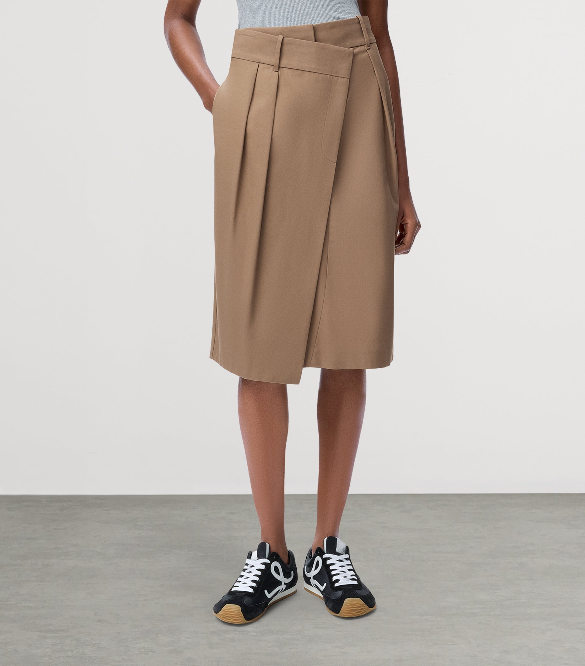 Cotton Wrap Mini Skirt