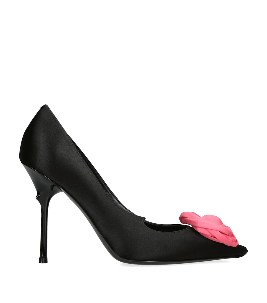 Satin Rose Pumps 100
