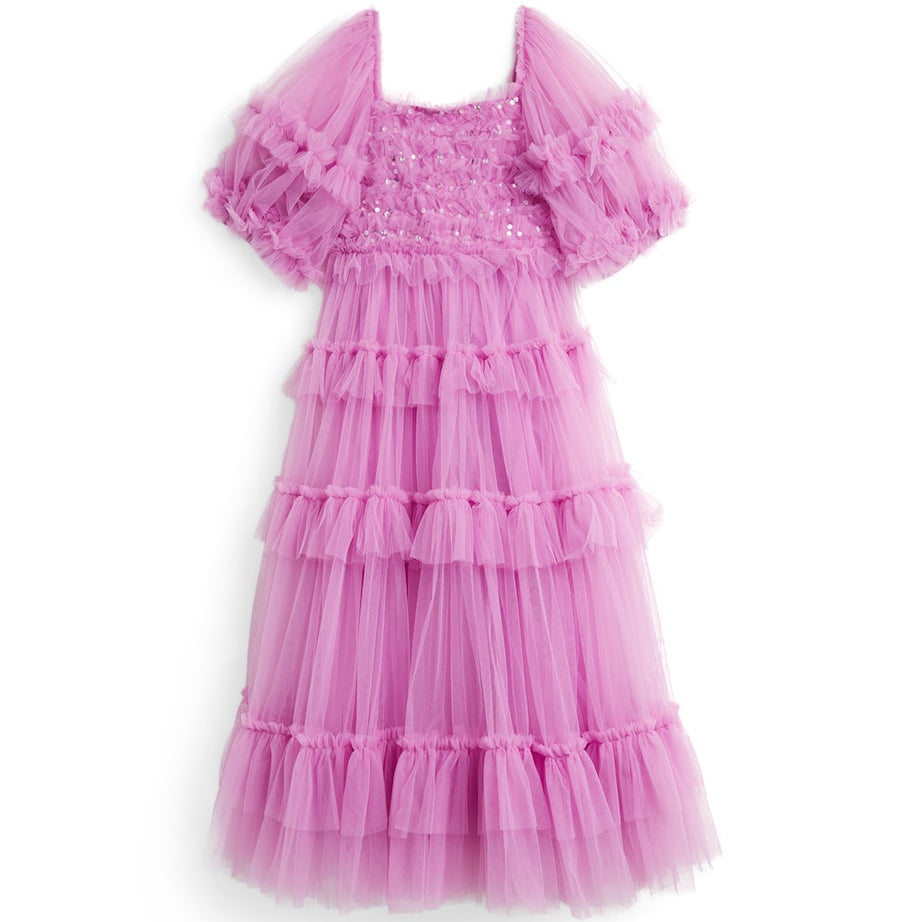Tutu Du Monde Purple Tulle Ruffled Halcyon Dress (2-12 Years)