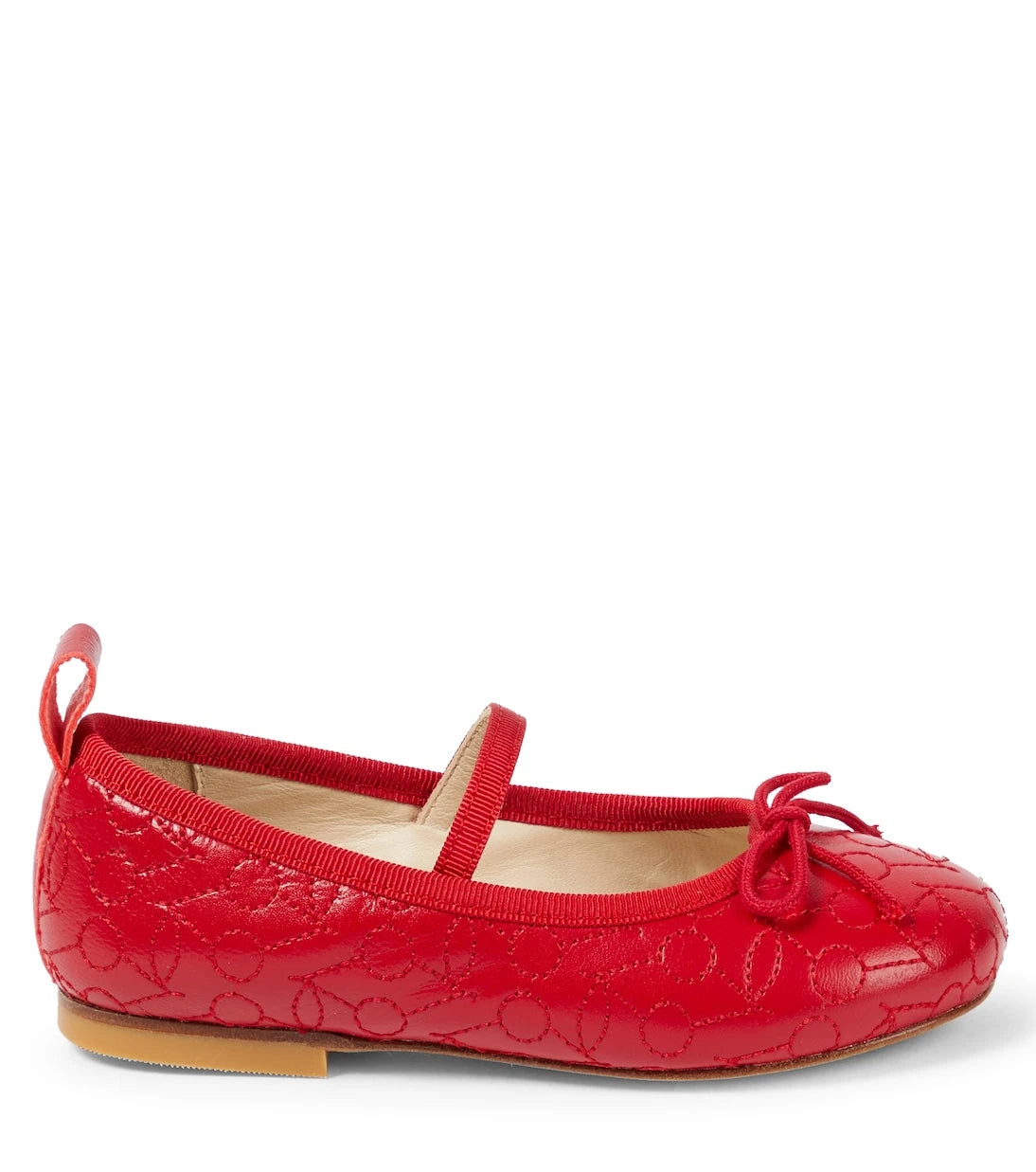 Bonpoint - Embroidered leather ballet flats