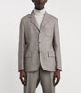 Corneliani Beige Virgin Wool-Silk-Blend Blazer