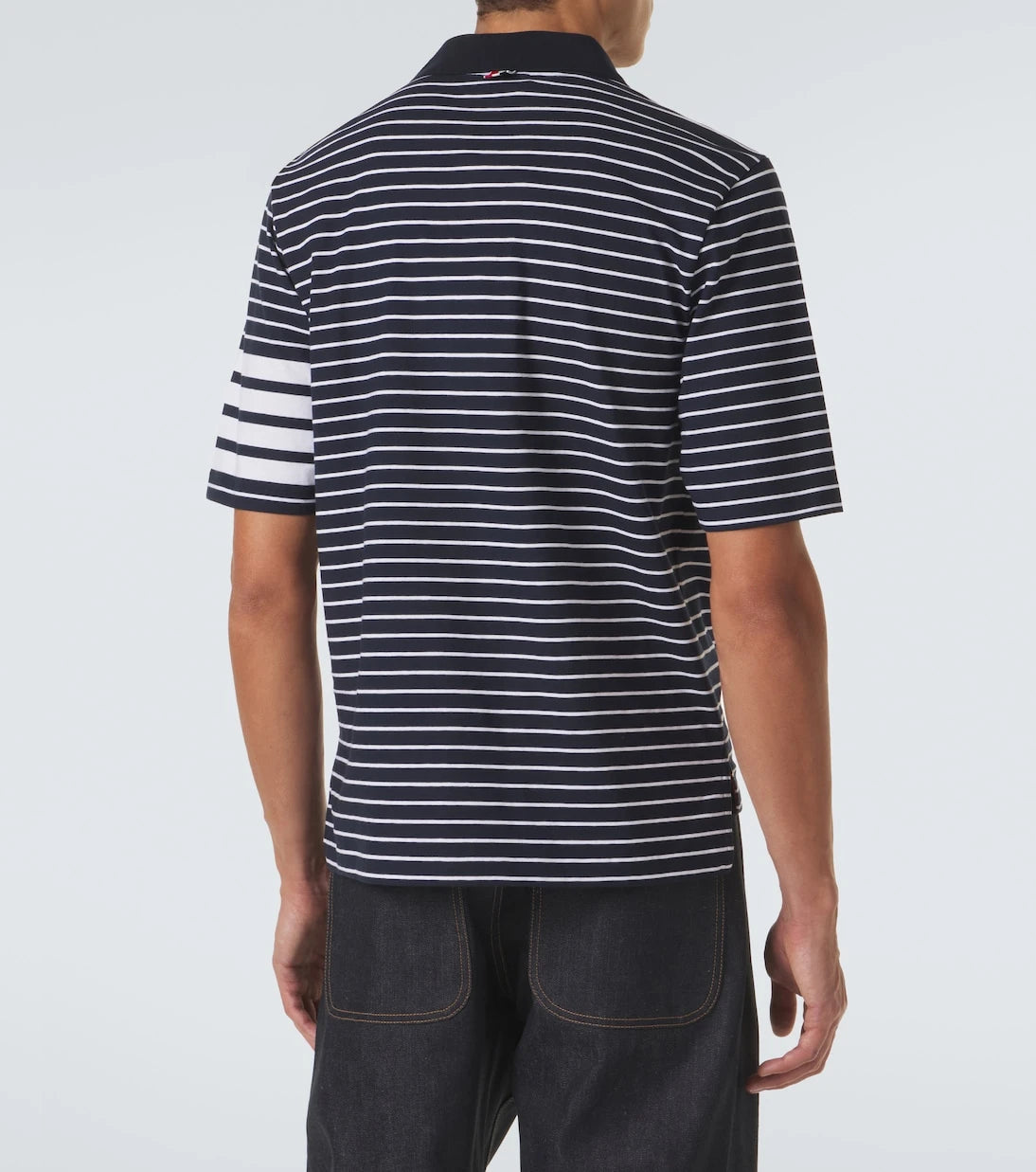 Thom Browne - 4-Bar striped cotton polo shirt