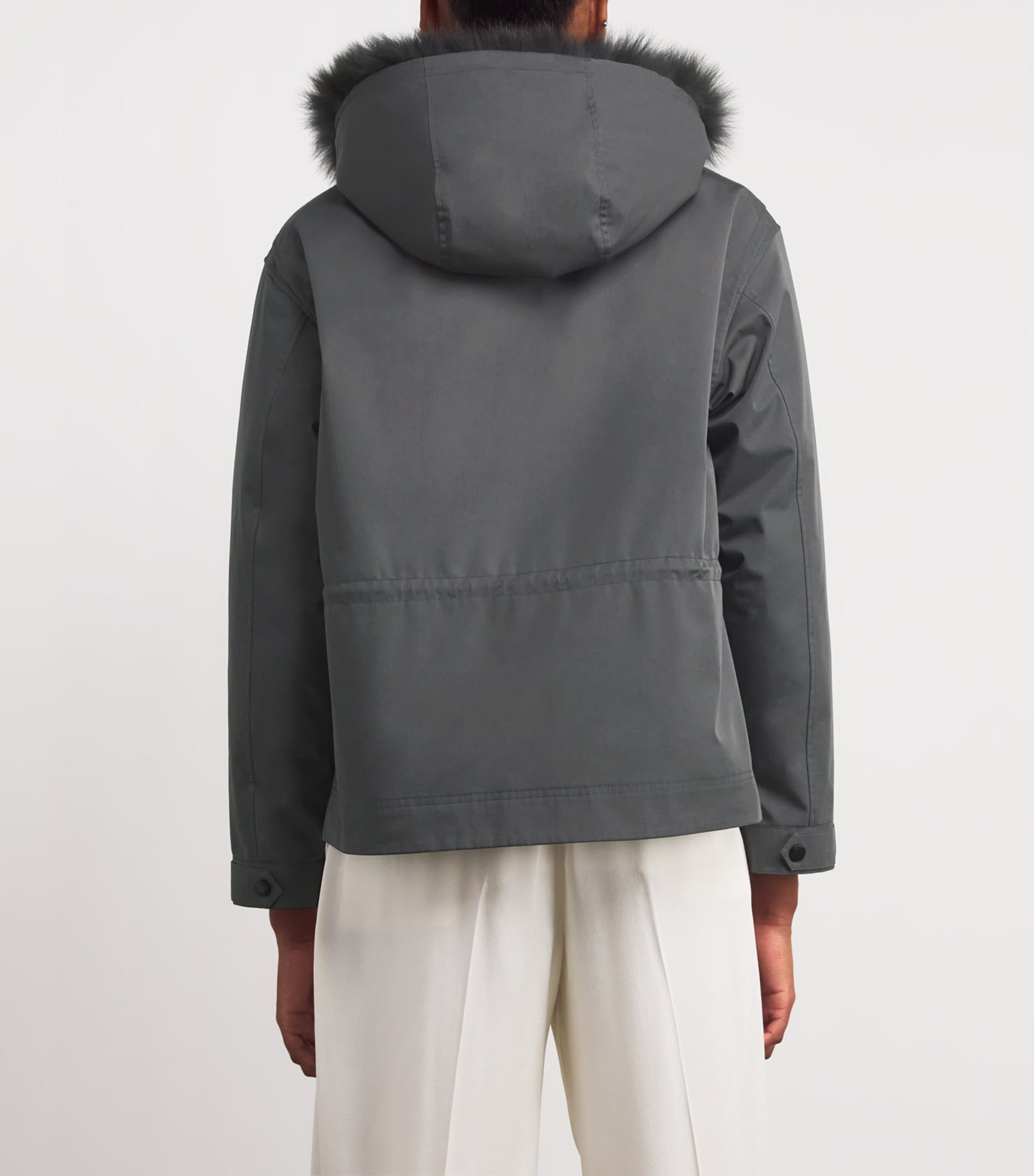 Yves Salomon Waterproof Fur-Trim Parka Coat