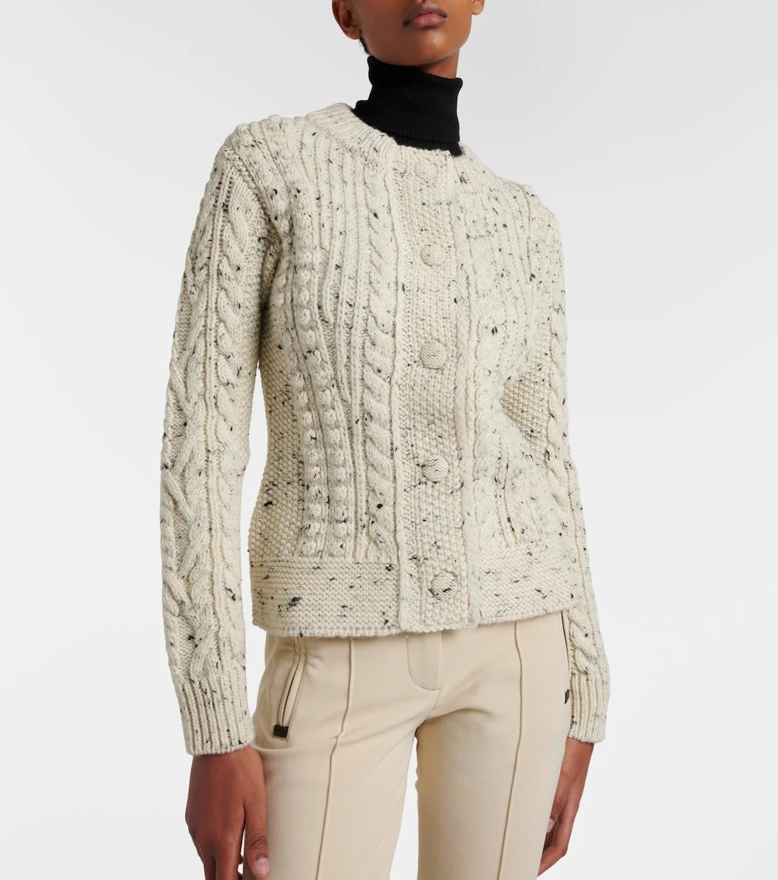 Moncler Grenoble - Cable-knit wool cardigan